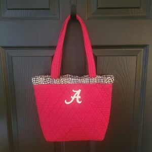 Red Quilted Tote Bag